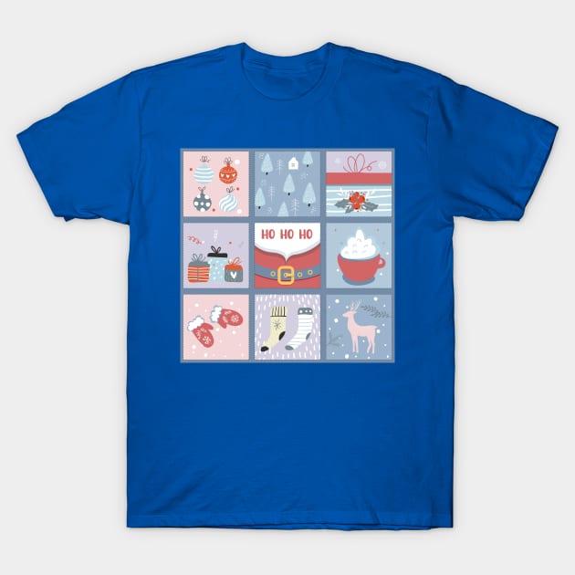 Santa Christmas Patchwork Ideas | Holly Jolly Christmas T-Shirt by i am Cuta